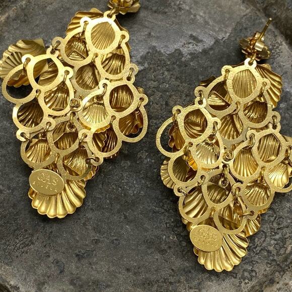 NEW Anthropologie x Gas Bijoux Tahiti Shell Earrings - Picture 11 of 13